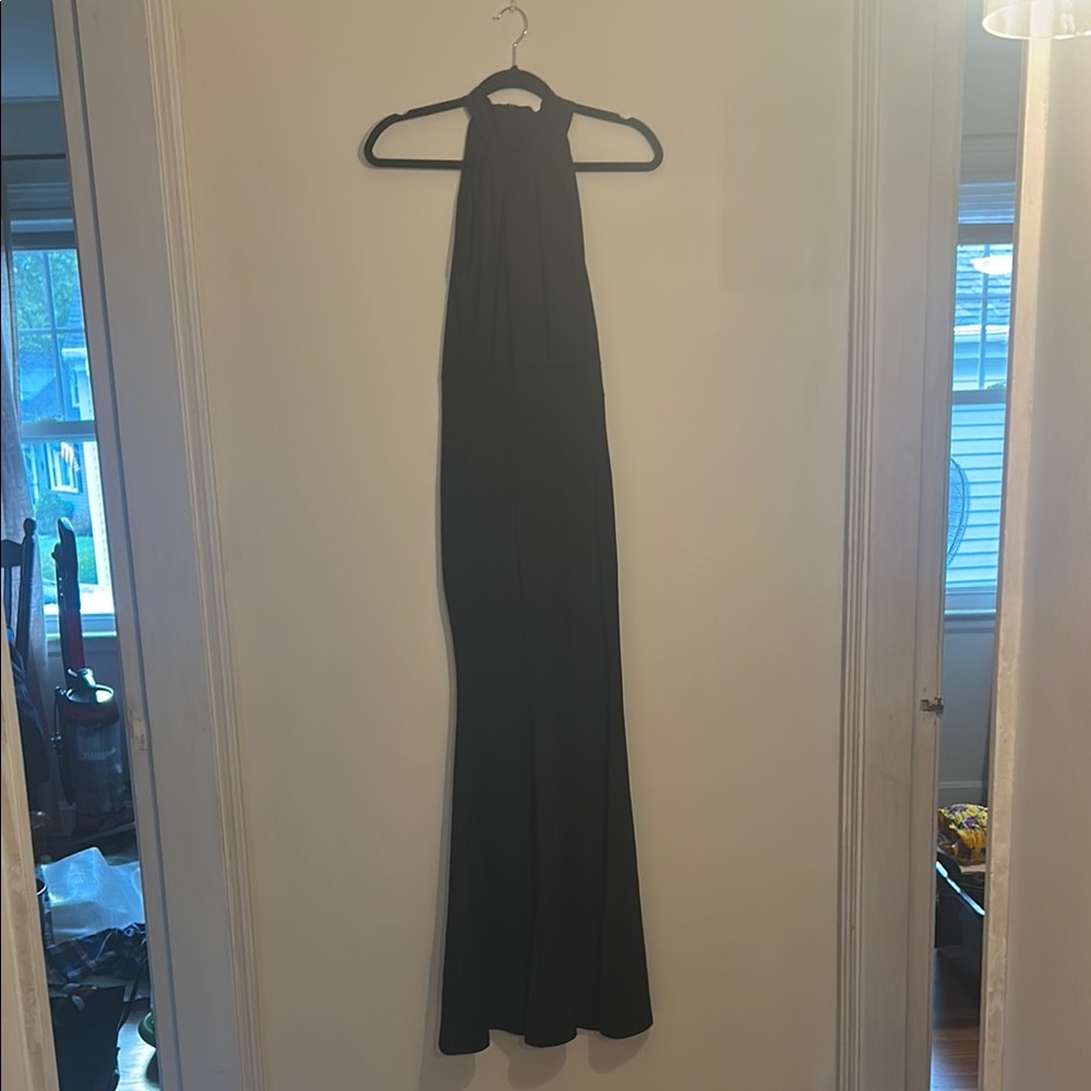 Chic Black Halter Maxi Dress